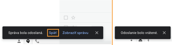 Zrušenie odoslania emailu